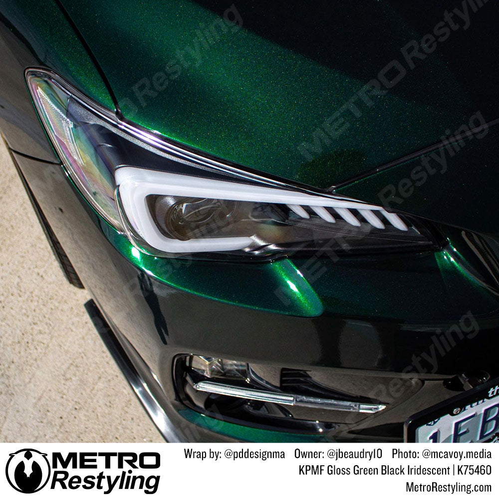 Gloss Green Black Iridescent Vinyl Wrap