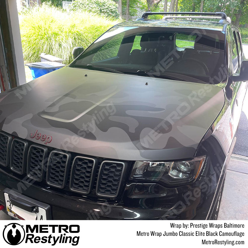 camo vinyl wrapped jeep