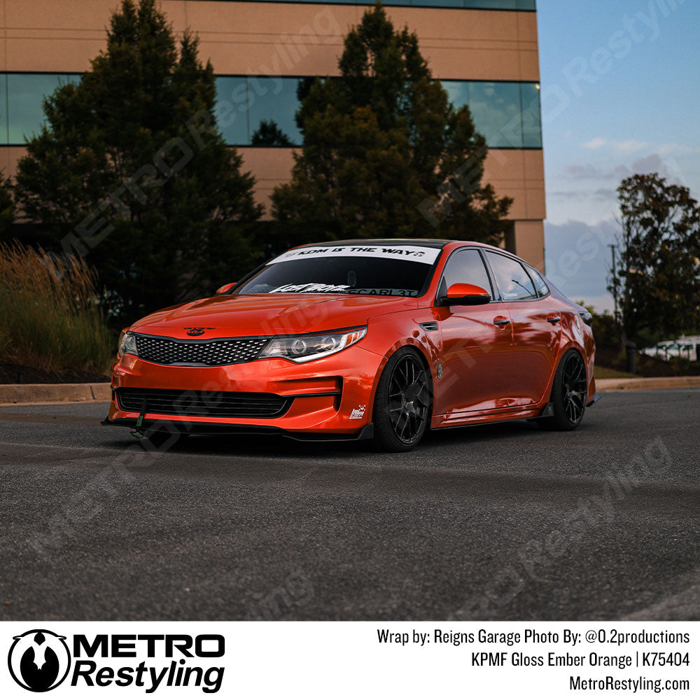 orange vinyl car wrap