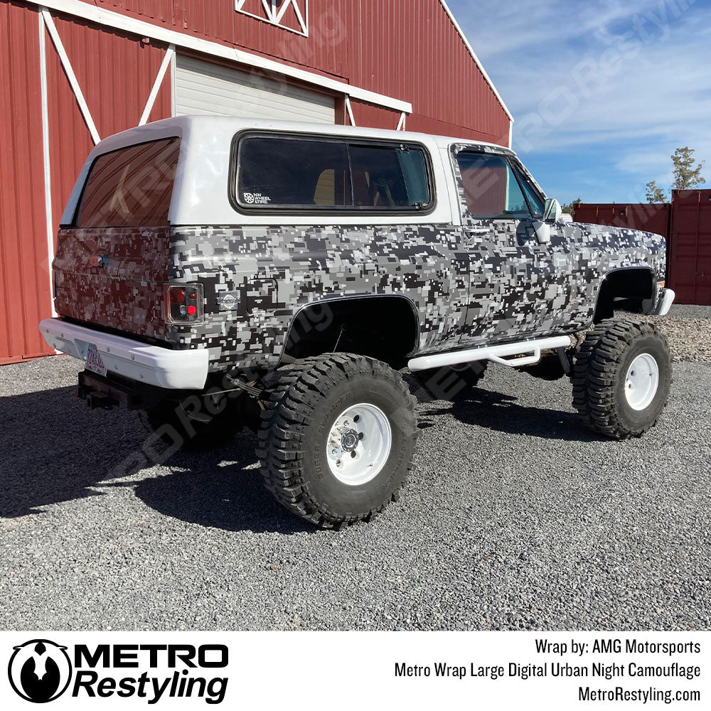 Digital Camo Vinyl Wrapped Truck
