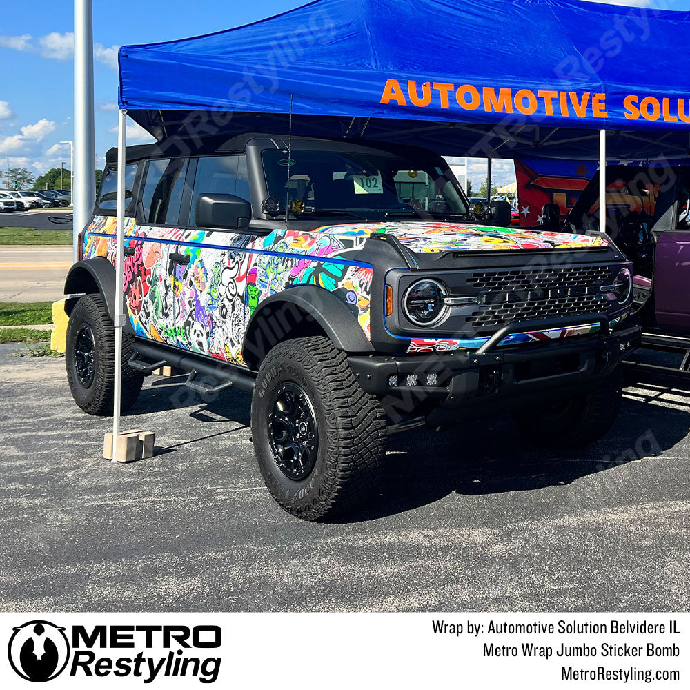 sticker bomb vinyl wrapped