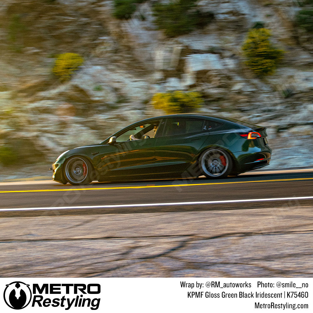 Tesla Green Shiny Vinyl