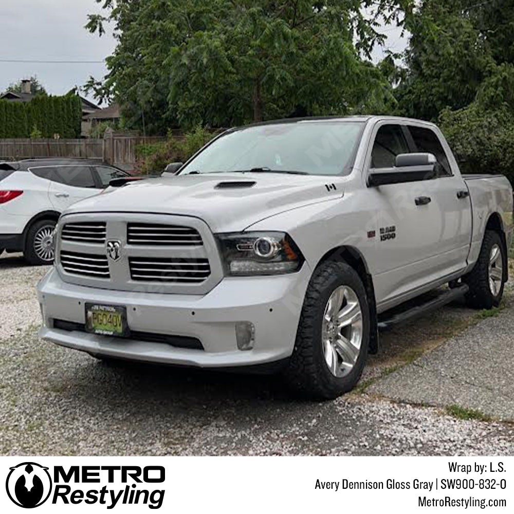Gloss Gray Truck Wrap