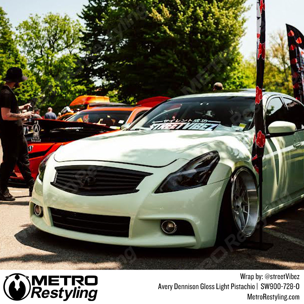 Pistachio color car wrap