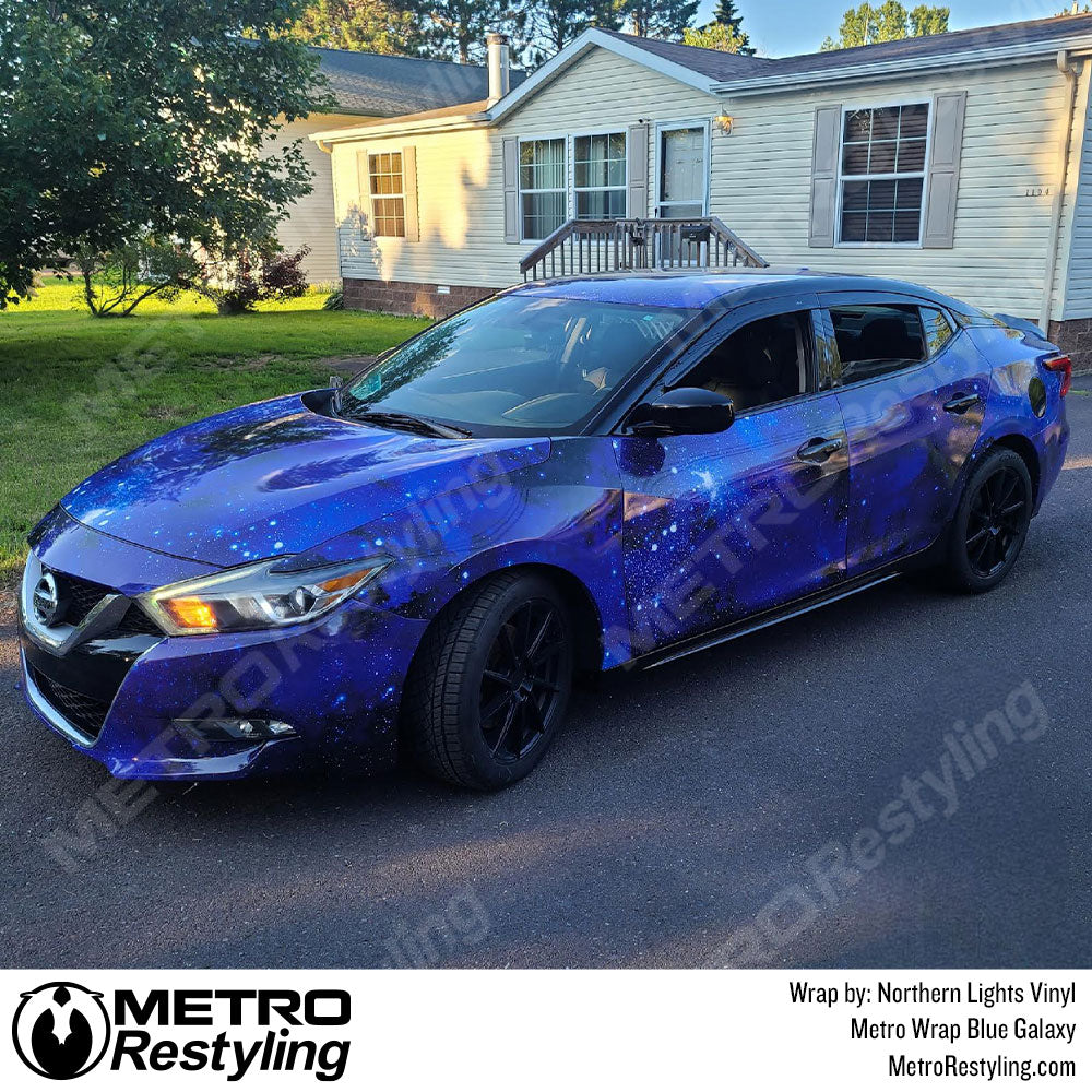 blue galaxy car wrap