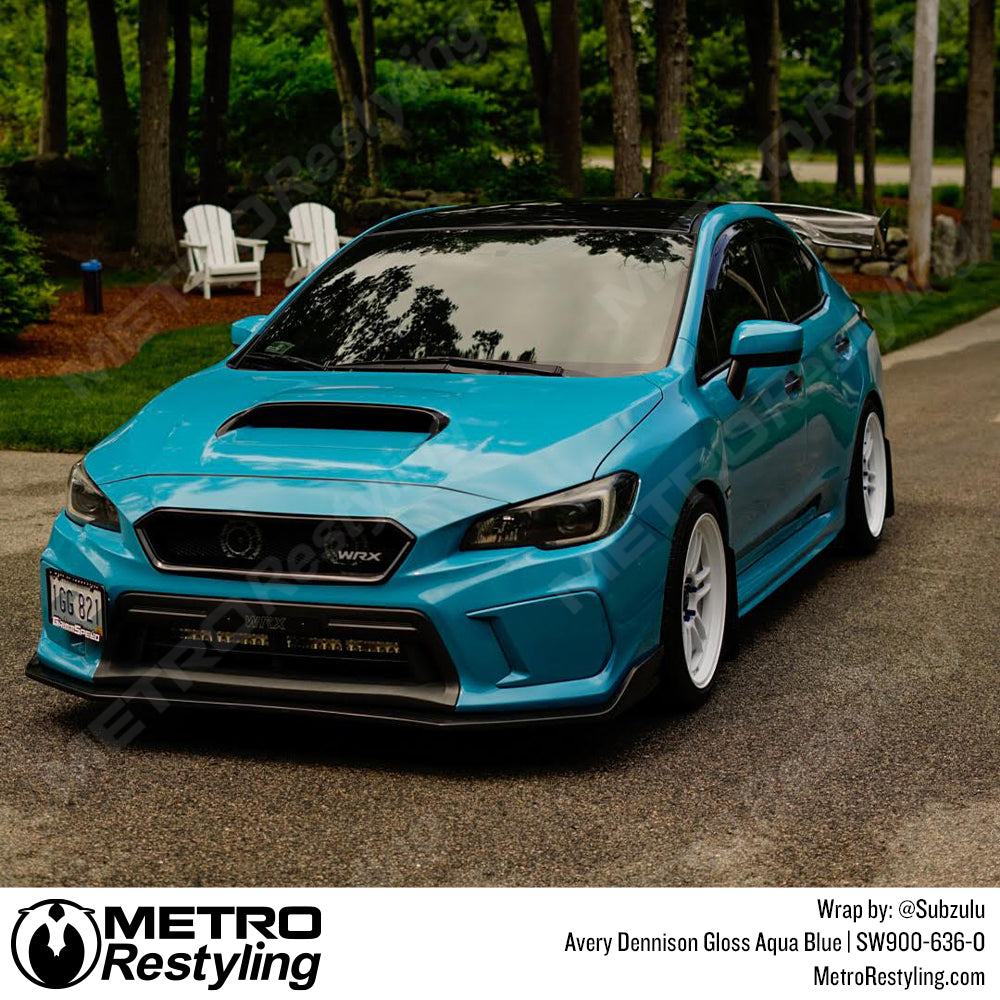 Aqua Blue gloss vinyl wrap