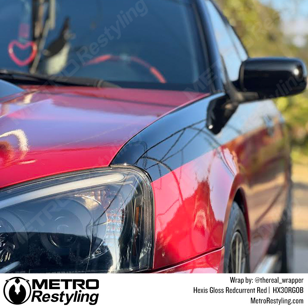 gloss red car wrap