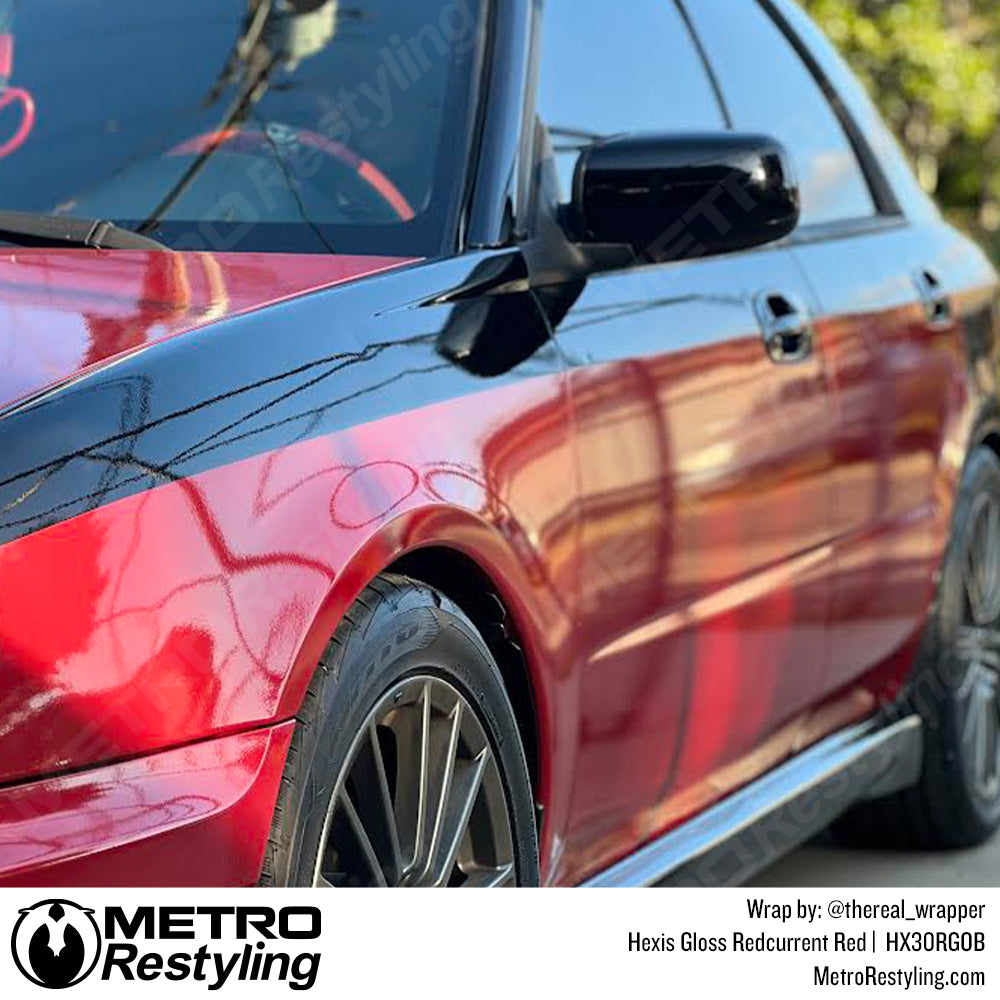 gloss red vinyl car wrap