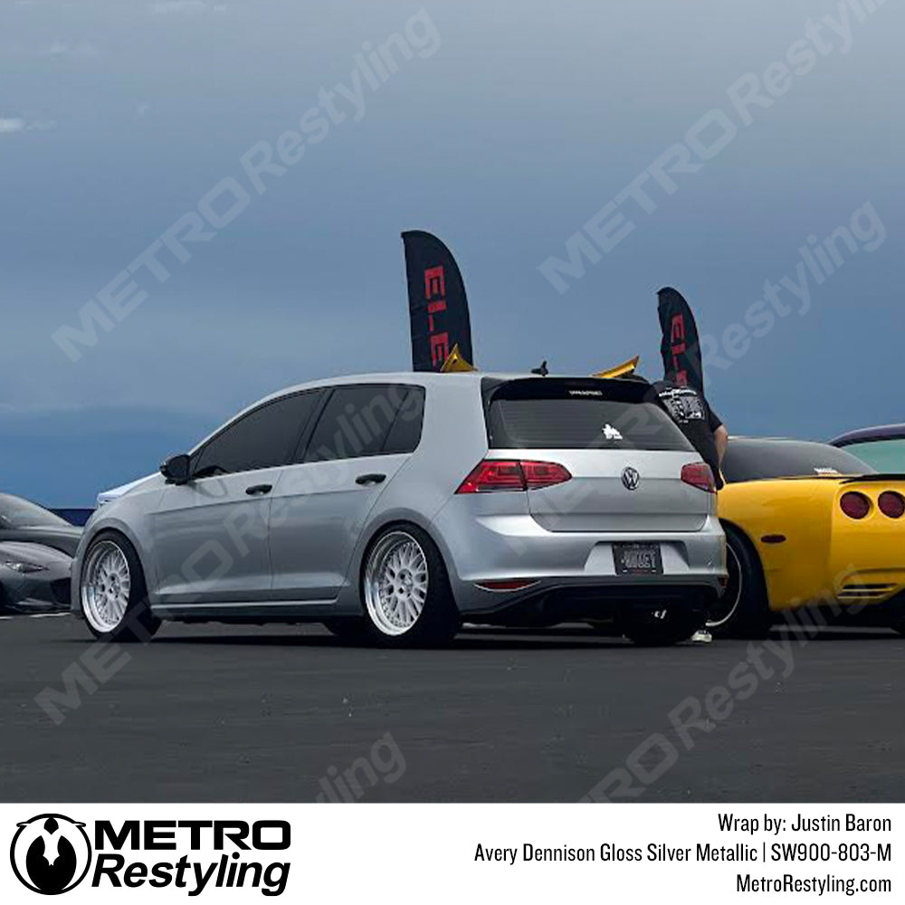 Silver Metallic Vinyl Car Wrap