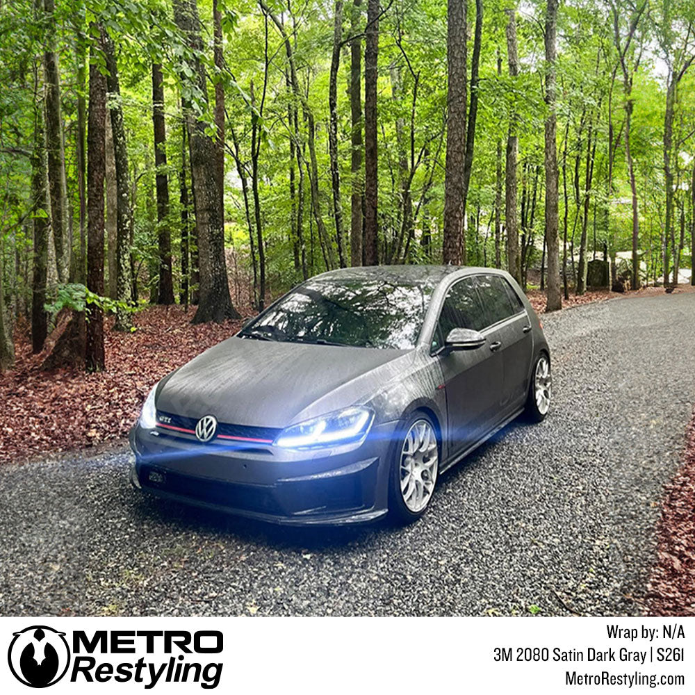 dark gray vinyl car wrap