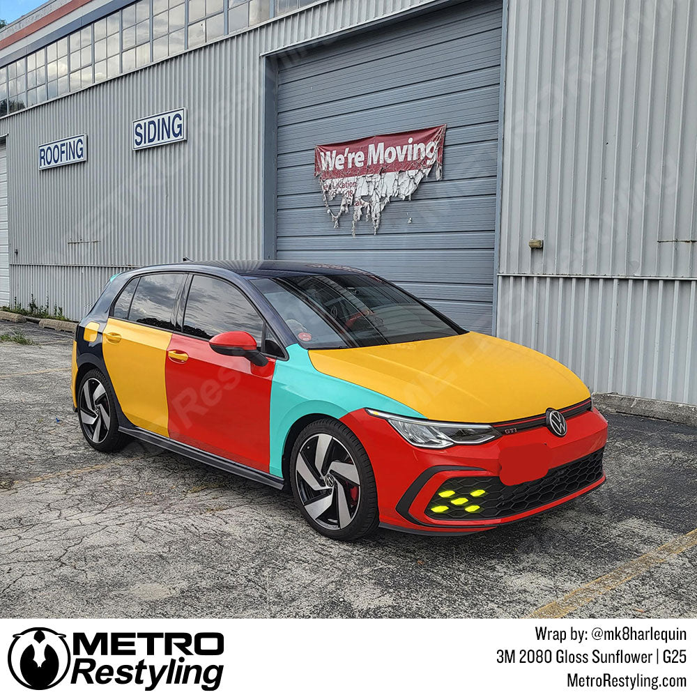 gloss sunflower vinyl car wrap