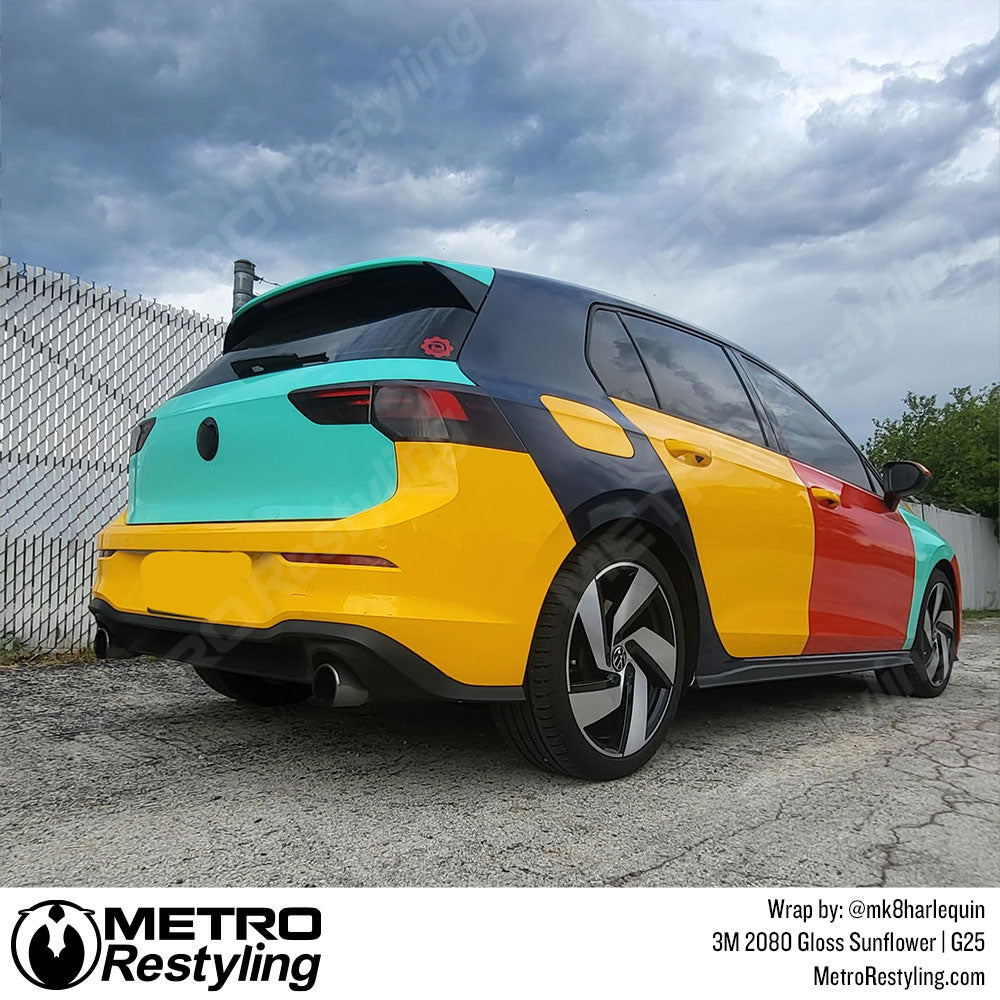 gloss sunflower vinyl car wrap