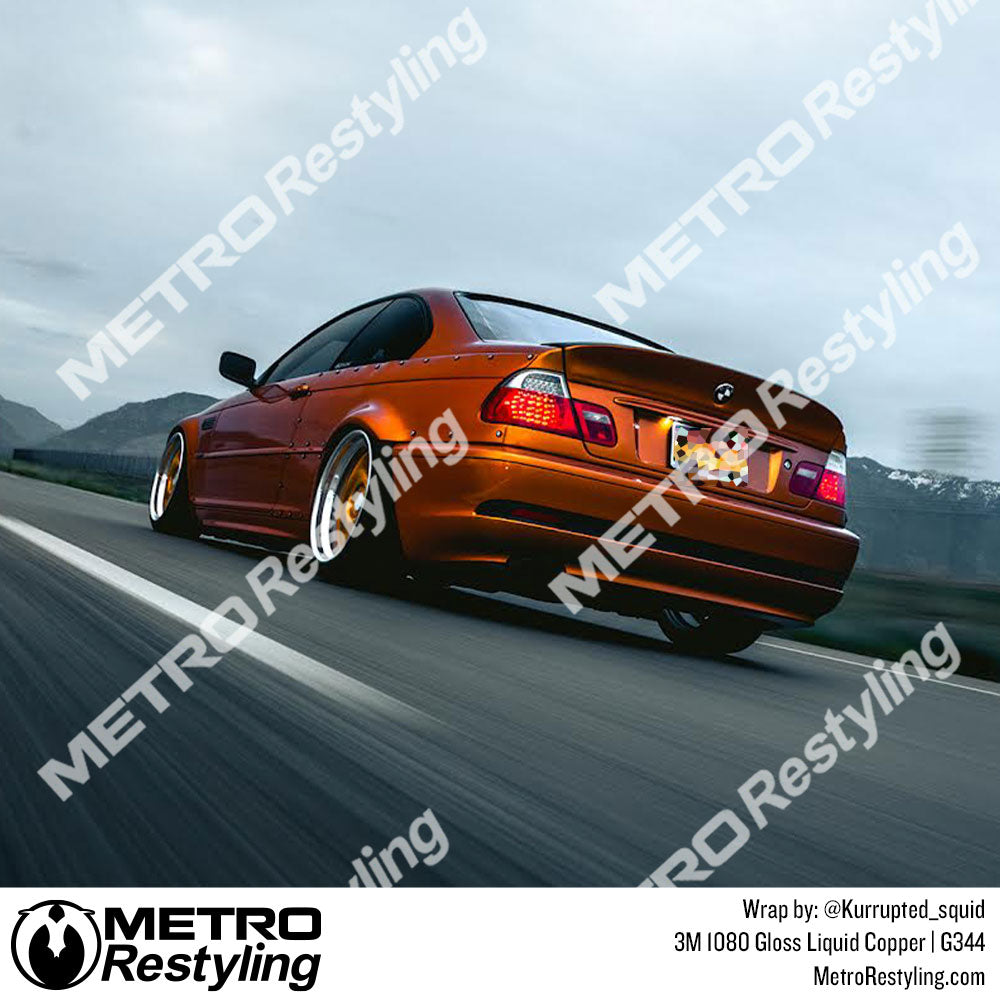 orange vinyl bmw wrap