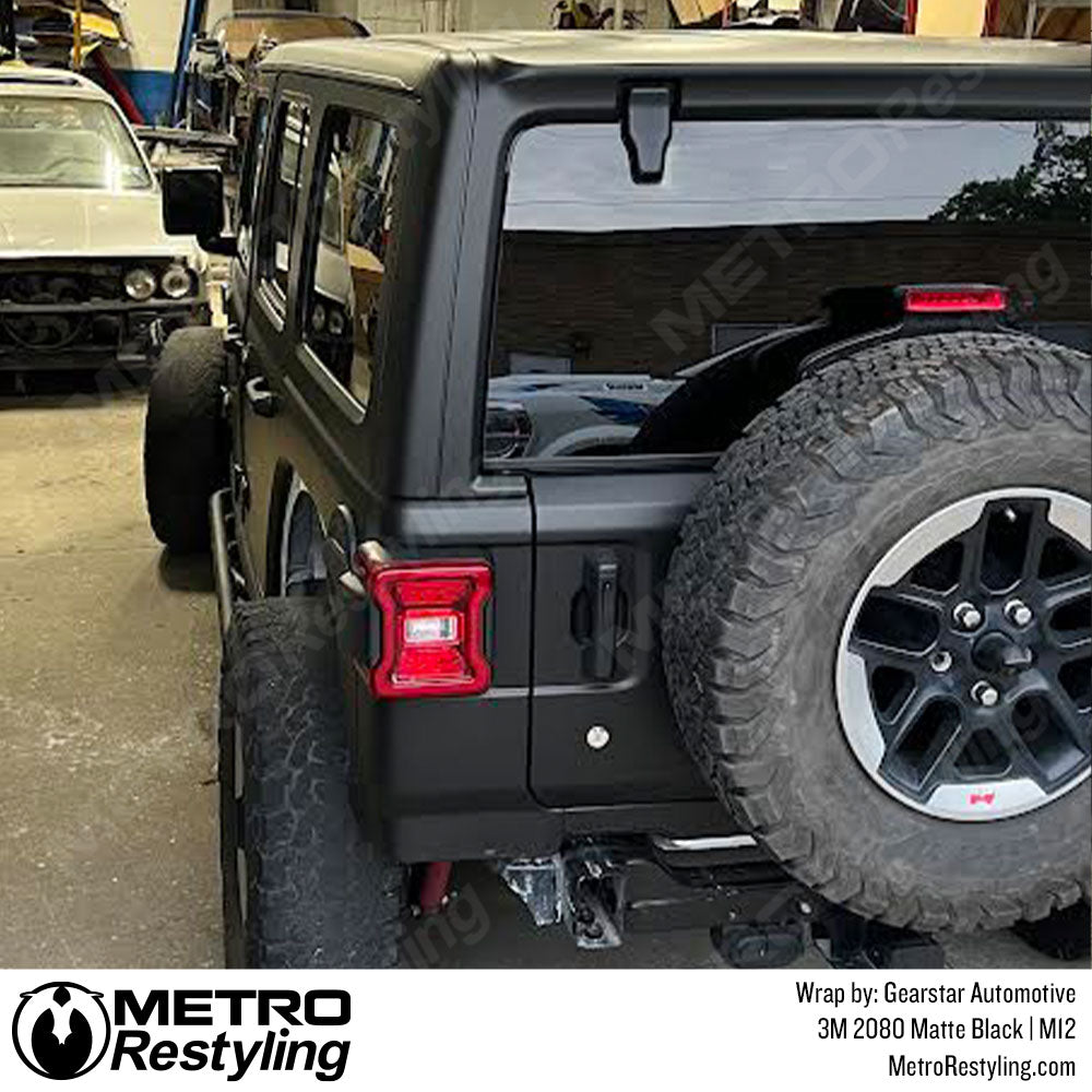 matte black vinyl jeep wrap