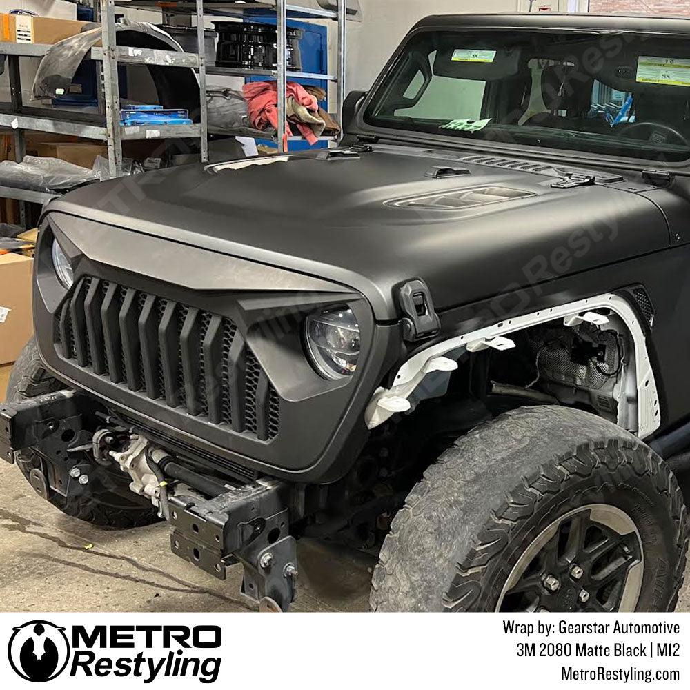 matte black vinyl jeep wrap