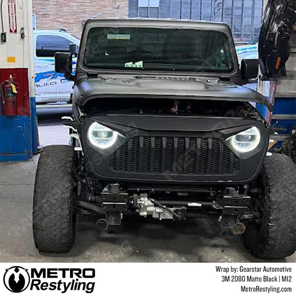 matte black vinyl jeep wrap