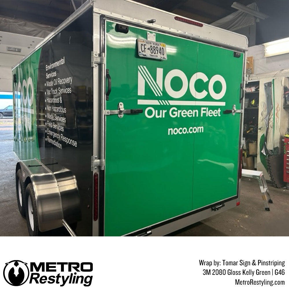 green trailer wrap