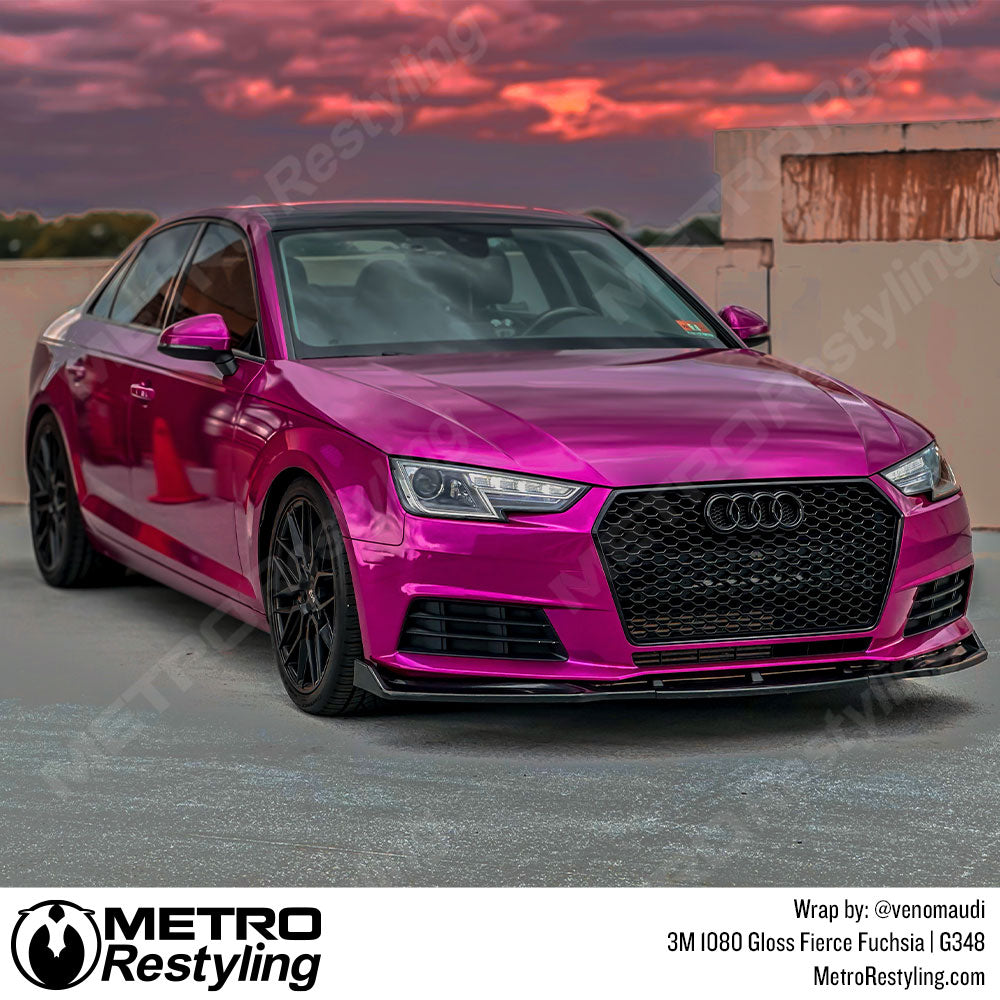 Gloss Fierce Fuchsia Audi Vinyl Wrap