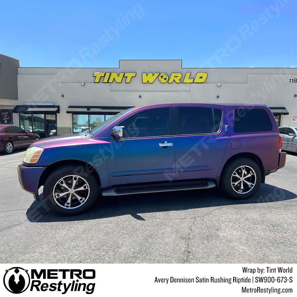 Satin Rushing Riptide Vinyl Wrap Nissan