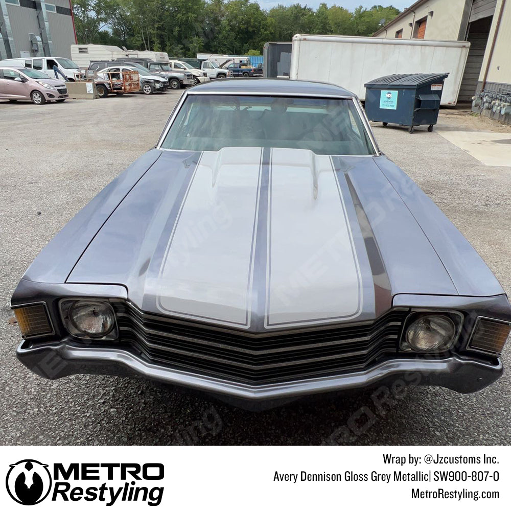 Grey metallic Chevelle vinyl wrap