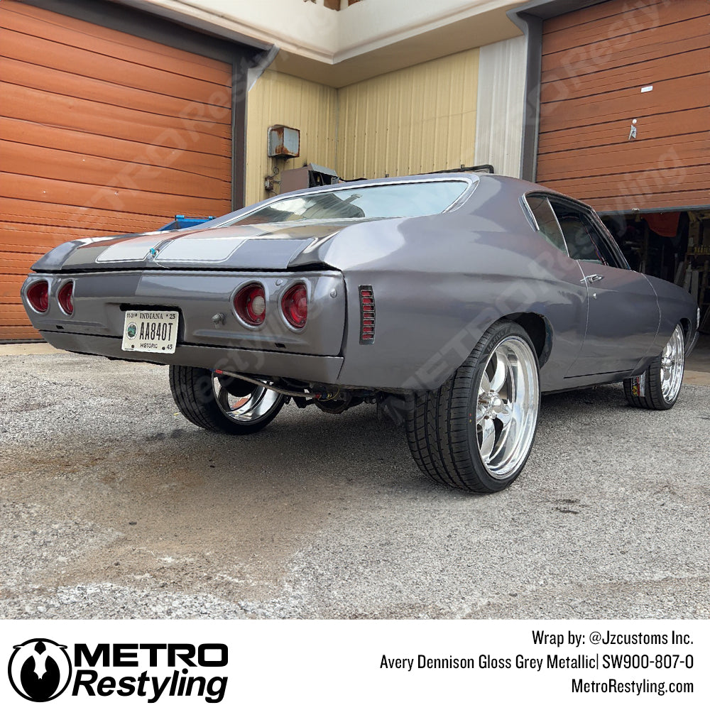 Grey Chevy Chevelle vinyl wrap