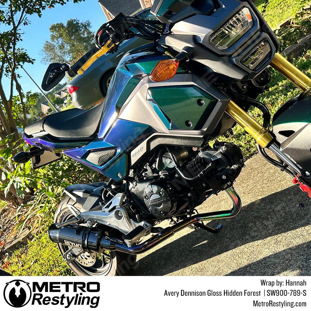 Hidden Forest Grom vinyl Wrap bike