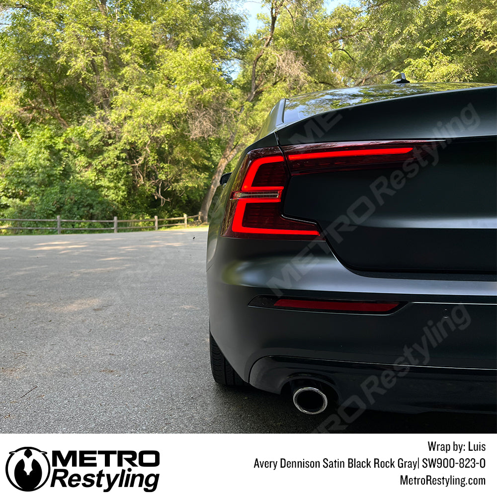 Avery Satin Black Rock Gray volvo vinyl wrap