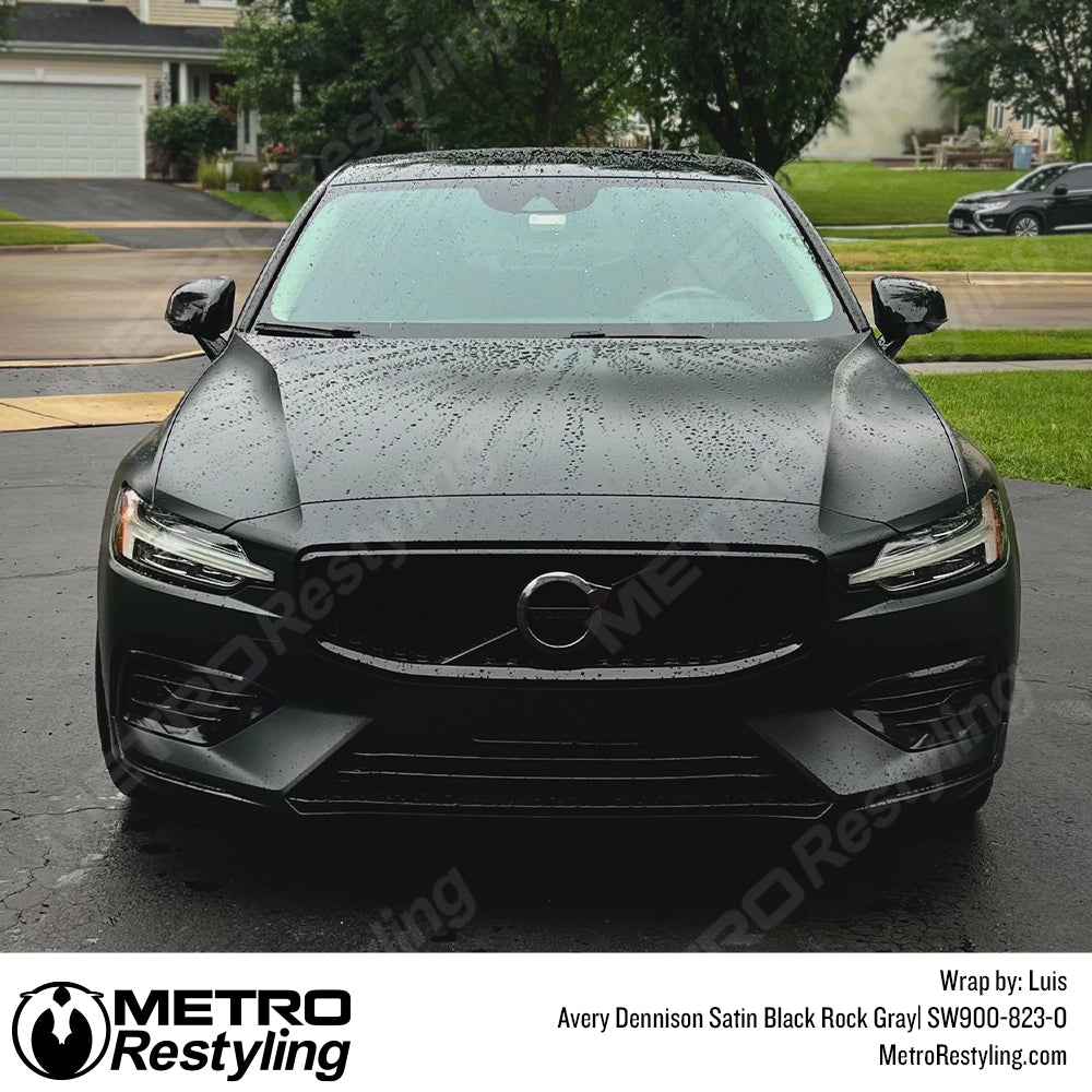 Avery Satin Black Rock Gray volvo S60 wrap