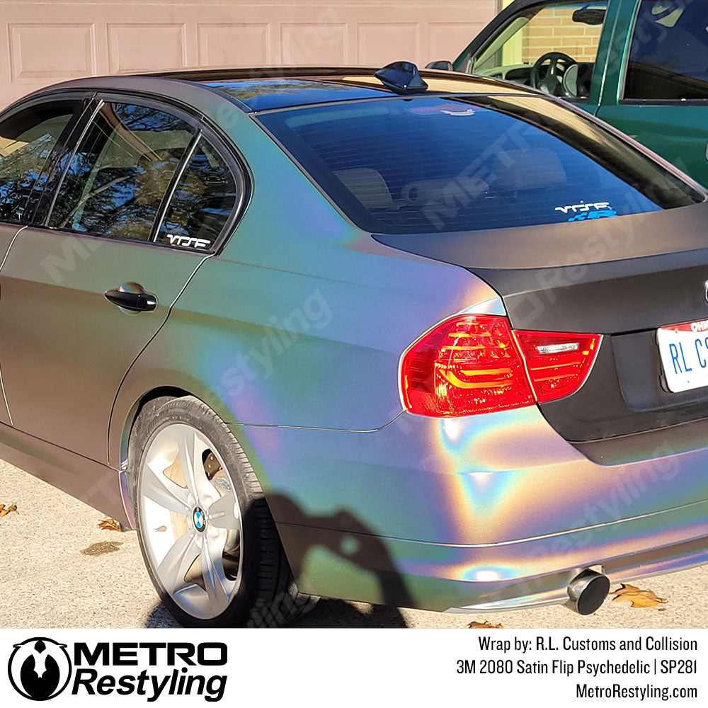 satin psychedelic vinyl wrap