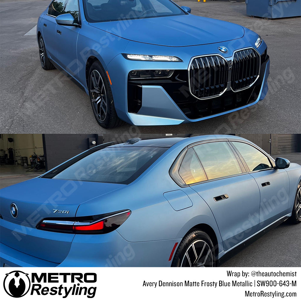 Frosty Blue Vinyl Car Wrap