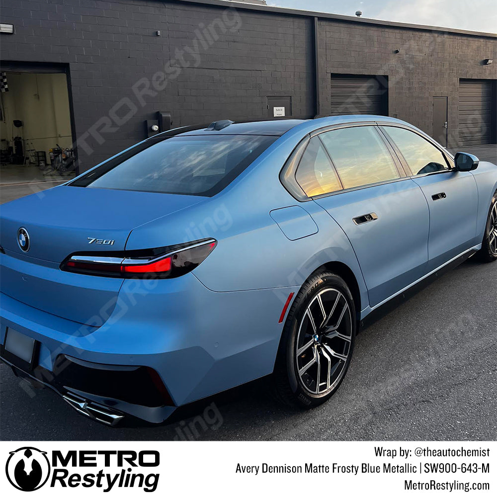 Blue Metallic Vinyl Car Wrap