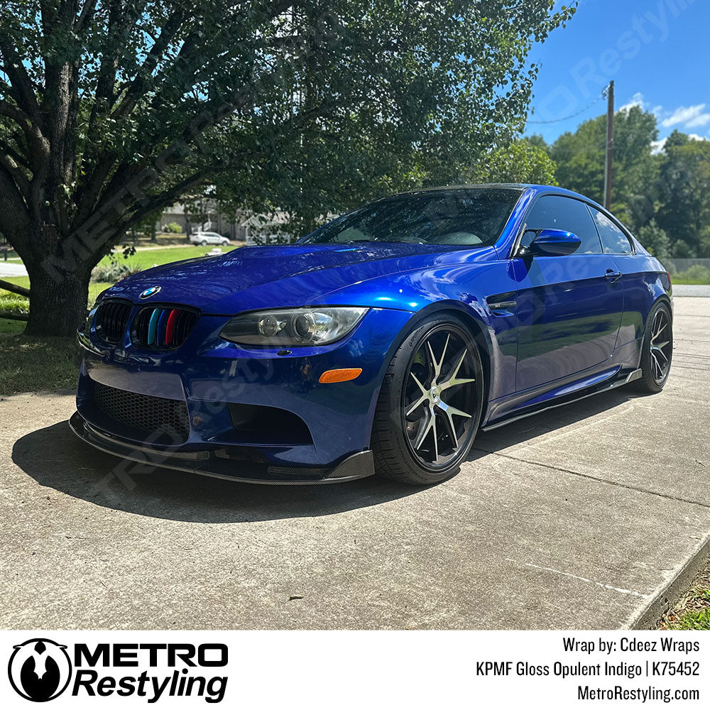 blue car vinyl wrap