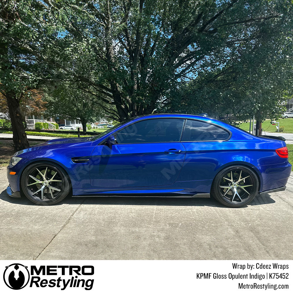 blue car vinyl wrap