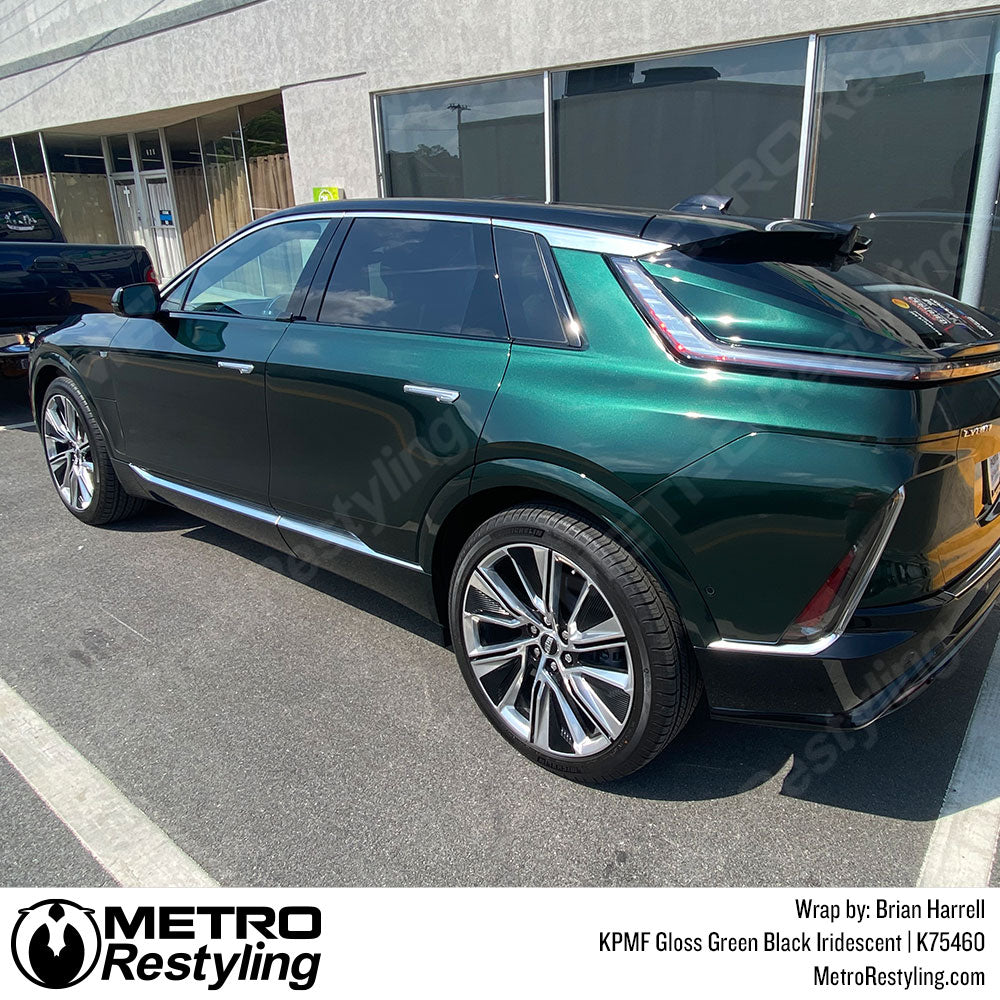 Glossy Green Cadillac Vinyl Wrap