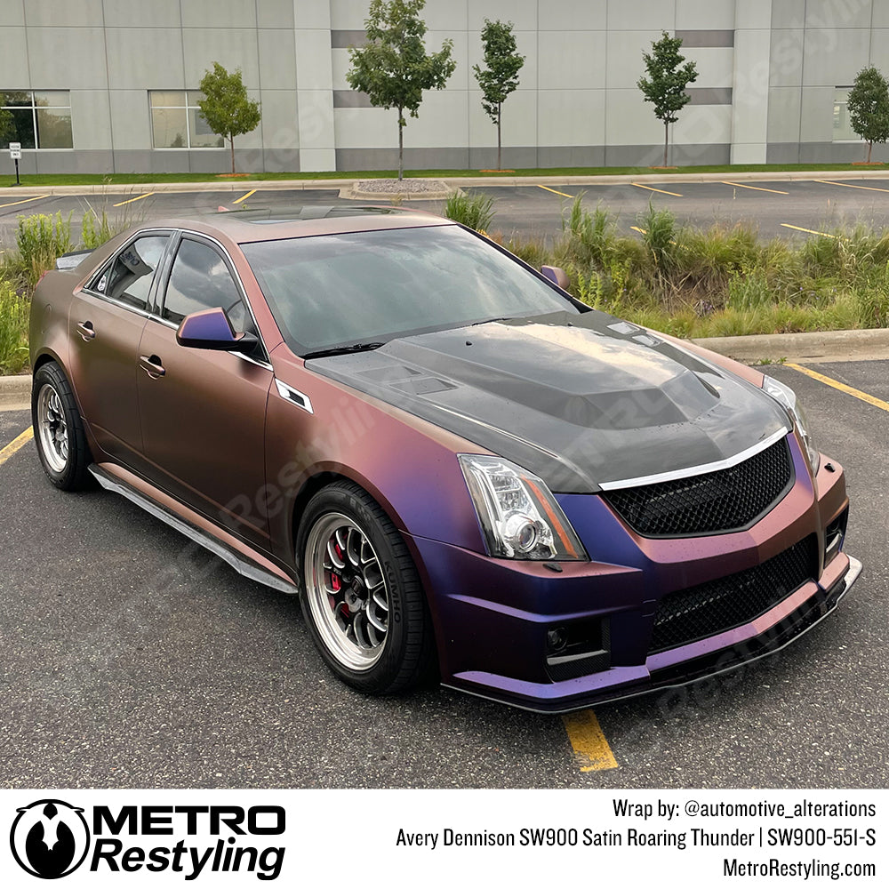 Satin Roaring Thunder Vinyl Cadillac Wrap