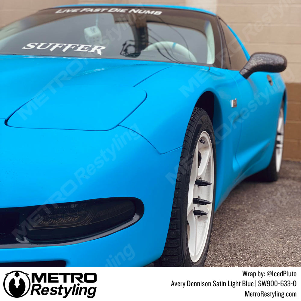 chevy light blue car wrap