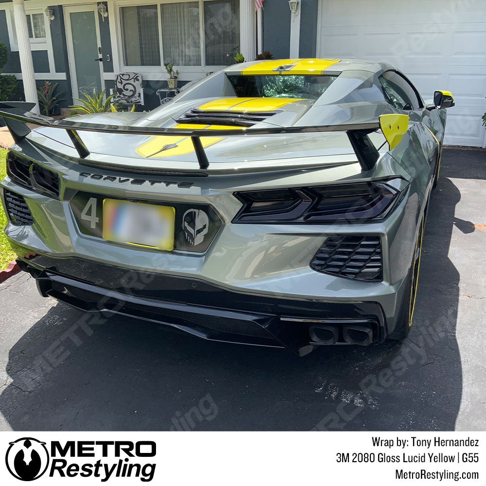 Yellow Corvette Vinyl Wrap