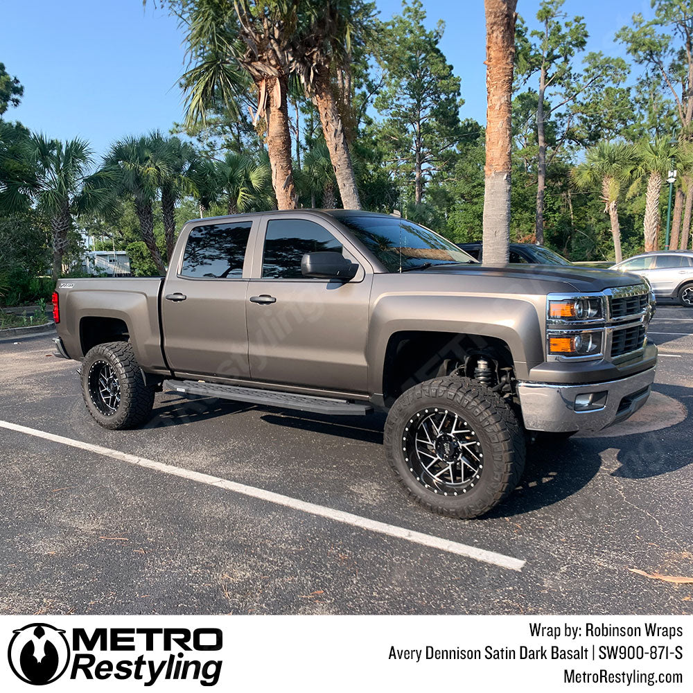 Satin Nero Chevy Truck Wrap