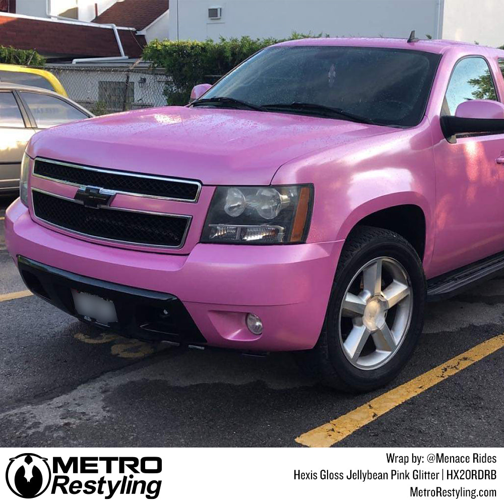 Jellybean Pink Glitter Vinyl Wrap