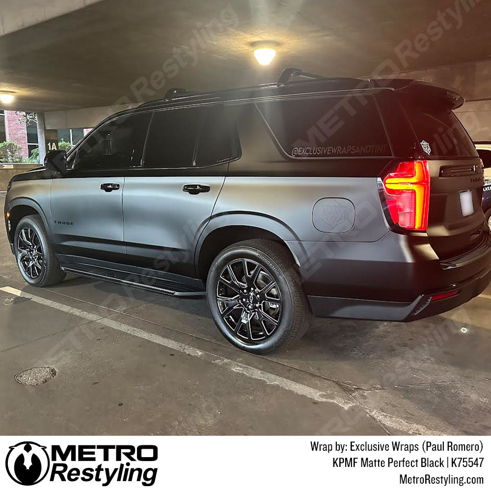 Chevy Tahoe Matte Black Wrap