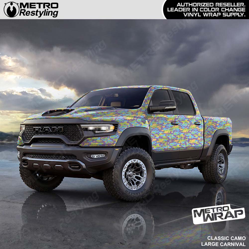 Carnival Camo Truck Vinyl Wrap
