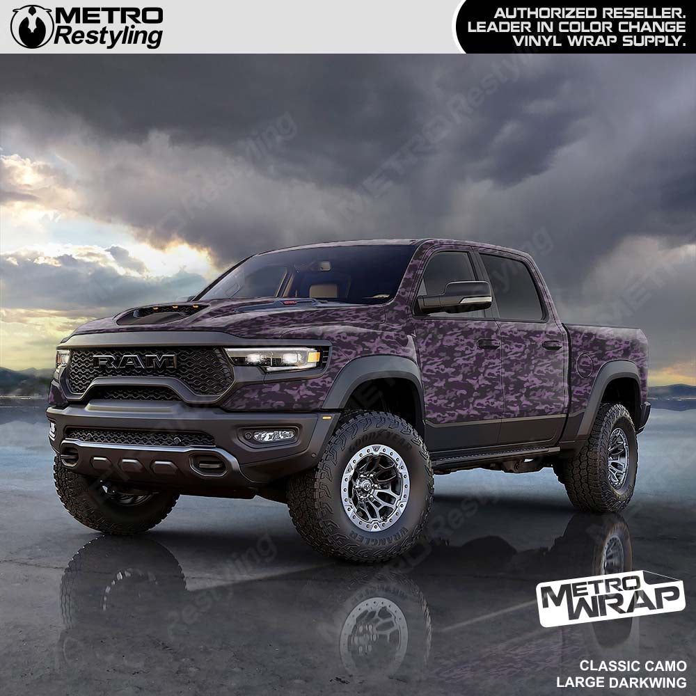 darkwing camo vinyl truck wrap