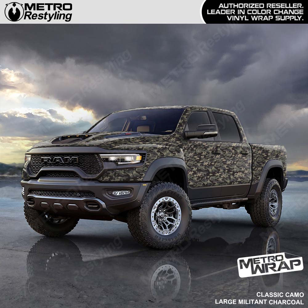 Militant Charcoal camo truck wrap