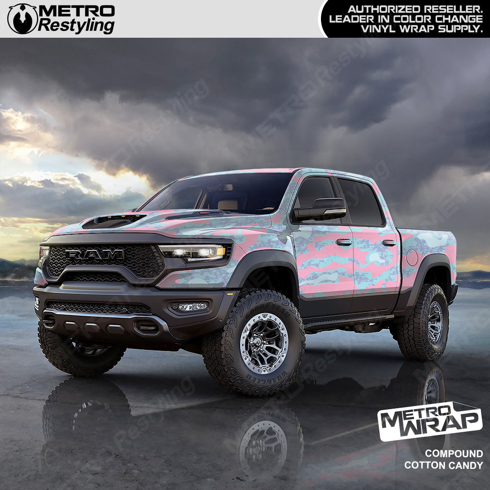 Compound Cotton Candy Camo vinyl truck wrap