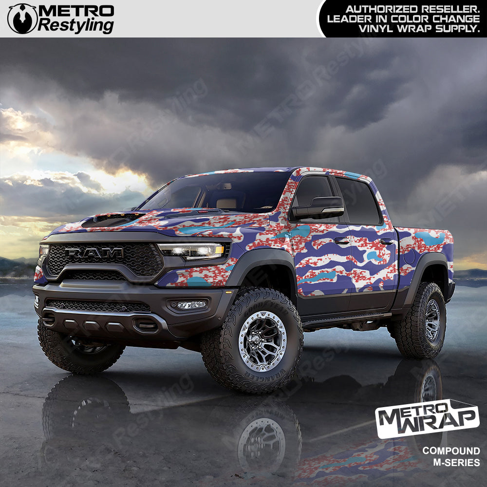 Compound M Series Camo vinyl truck wrap