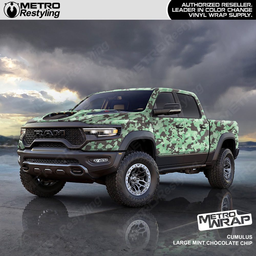 Cumulus Mint Chocolate Chip Camo vinyl truck wrap