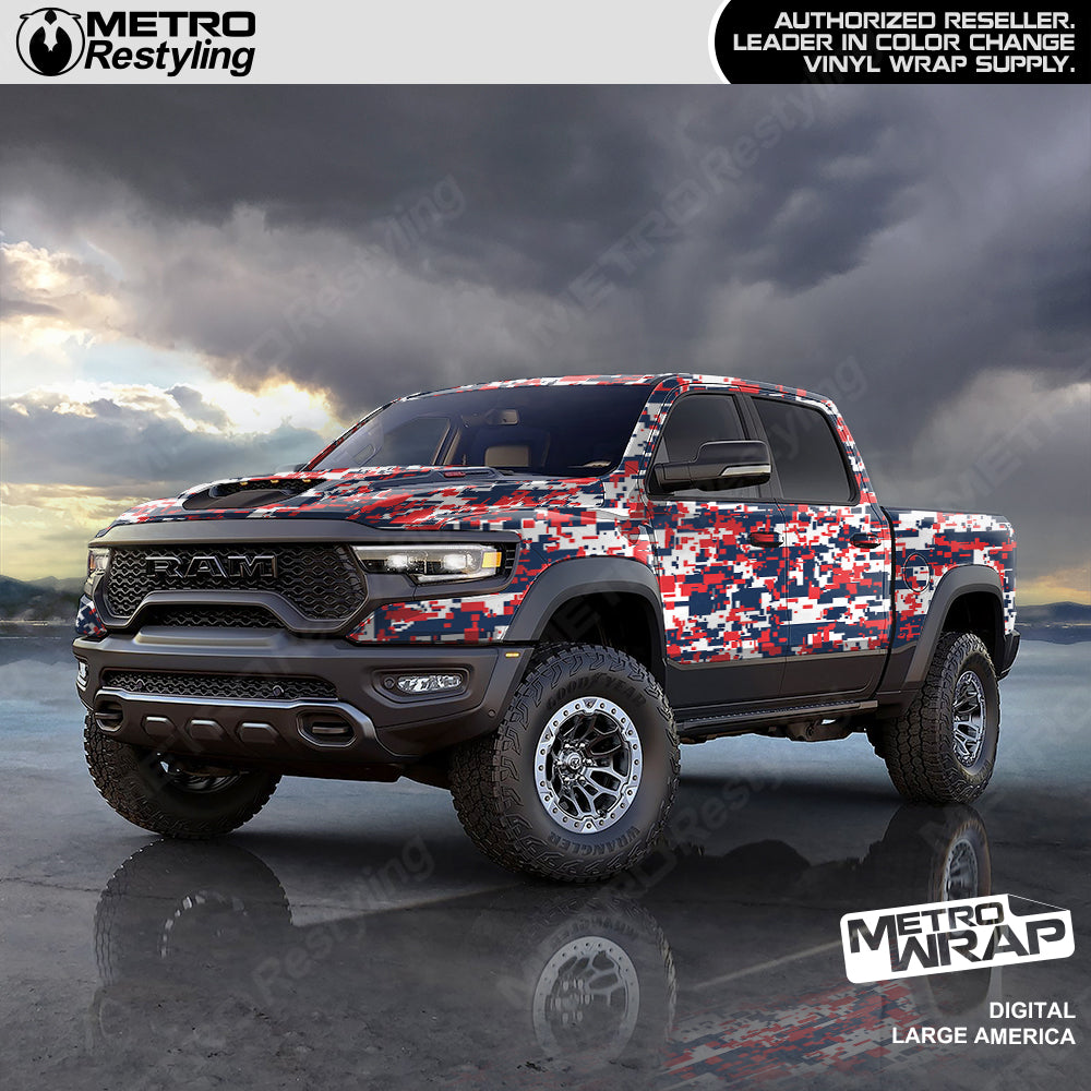 digital america camo truck wrap