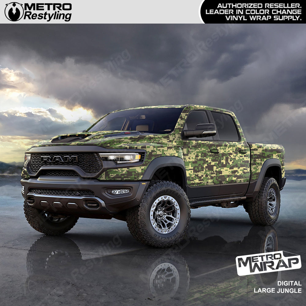 Digital Jungle Camo vinyl truck wrap
