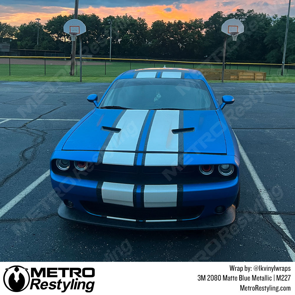 Matte Blue Metallic Vinyl Wrap