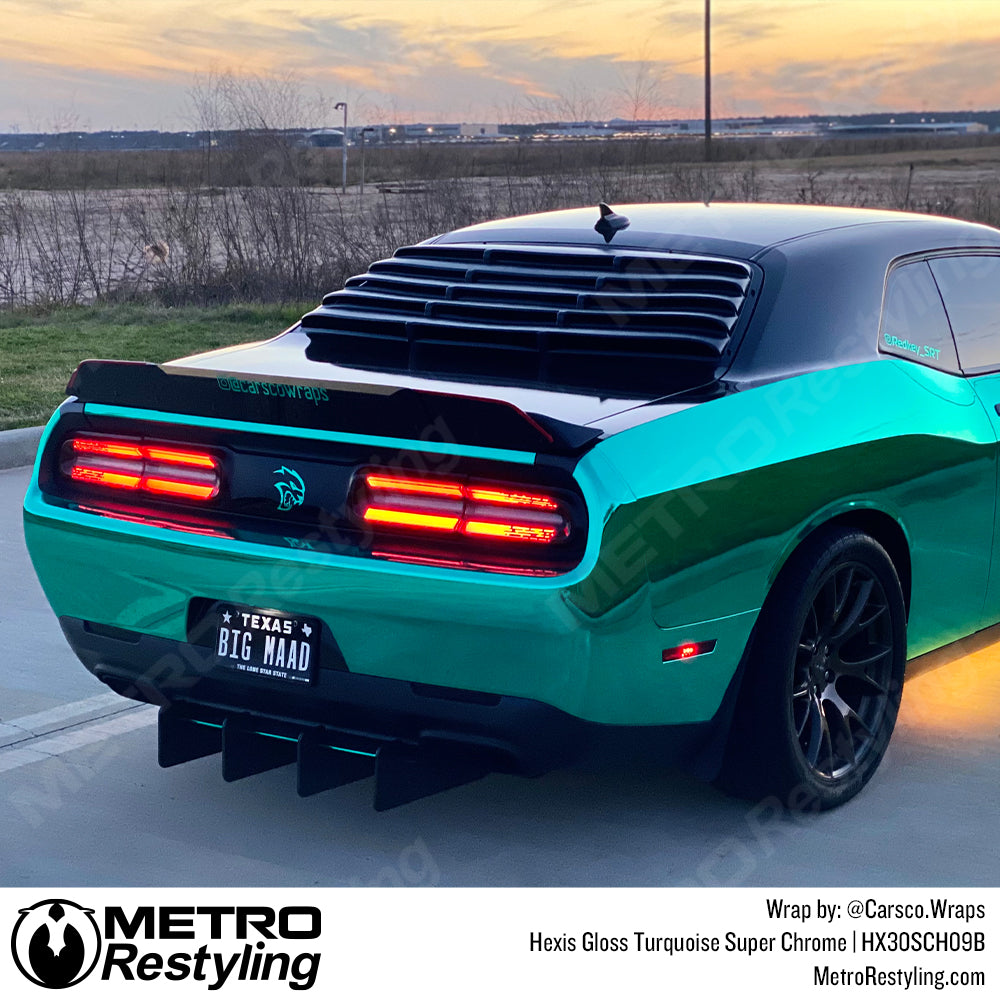 gloss chrome green vinyl wrap
